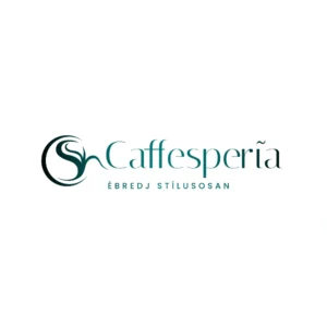 Caffesperia elegáns zöld logó és arculat webshop számára.